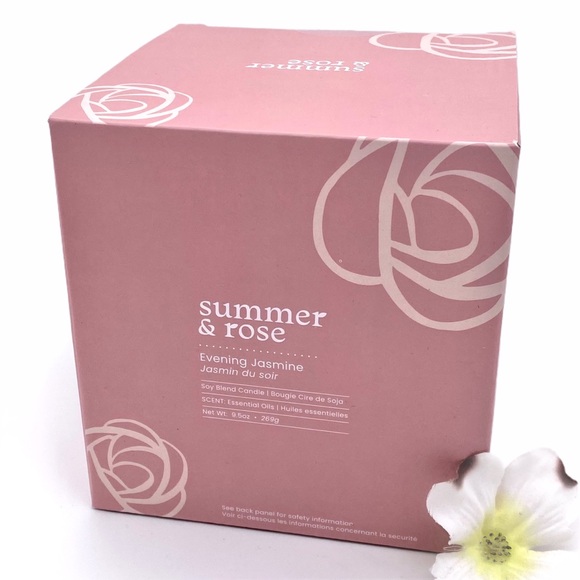 NIB Summer & Rose Evening Jasmine Candle - Picture 3 of 8